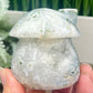 Tree Agate Mushroom House Healing Crystal Carving 308g