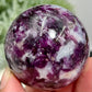 Purple Mica Lithium Lepidolite Sphere High Grade Crystal Ball 178g 50mm