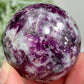 Purple Mica Lithium Lepidolite Sphere High Grade Crystal Ball 178g 50mm