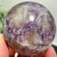 Purple Mica Lepidolite with Smoky Quartz Sphere Crystal Ball 318g 61mm