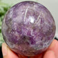 Purple Mica Lepidolite with Smoky Quartz Sphere Crystal Ball 286g 58mm