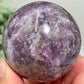 Purple Mica Lepidolite with Smoky Quartz Sphere Crystal Ball 286g 58mm