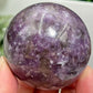 Purple Mica Lepidolite with Smoky Quartz Sphere Crystal Ball 286g 58mm