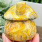 Crazy Lace Agate Mushroom House Haling Crystal Carving 338g