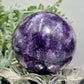 Lepidolite Purple Mica Sphere Crystal Ball 206g 52mm