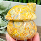 Crazy Lace Agate Mushroom House Haling Crystal Carving 338g