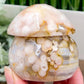 Flower Agate Mushroom House Healing Crystal Carving 340g