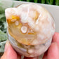 Flower Agate Mushroom House Healing Crystal Carving 340g