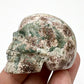 Russian Flower Cherry Blossom Jasper Skull 2 Inches Hand Carved Crystal Carving