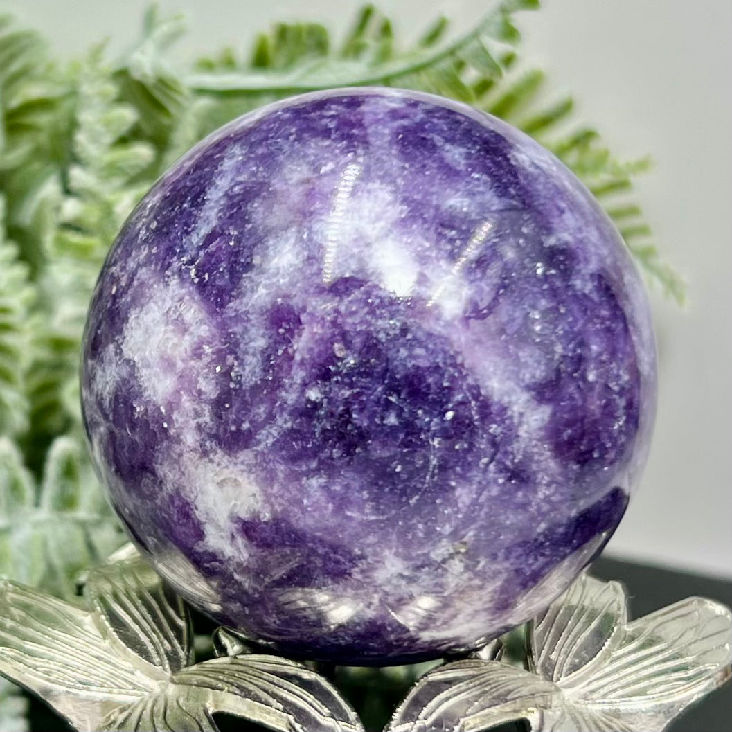 Lepidolite Purple Mica Sphere Crystal Ball 240g 55mm