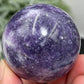 Lepidolite Purple Mica Sphere Crystal Ball 200g 51mm