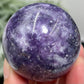 Lepidolite Purple Mica Sphere Crystal Ball 200g 51mm