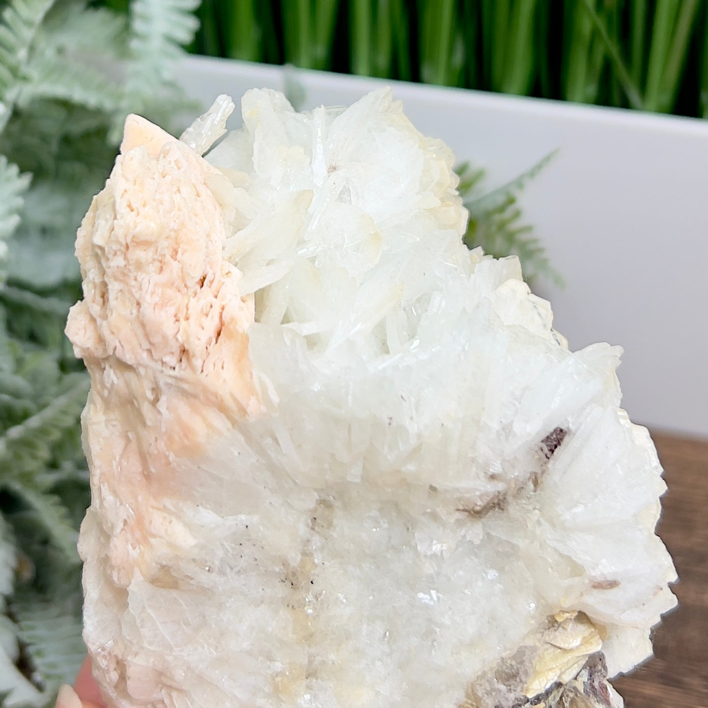 Rose Calcite with Mica Raw Specimen Natural Mineral Crystal 682g