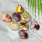 Natural Mookaite Jasper Love Heart Australian Gemstone Carved Crystal