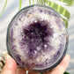 Amethyst Geode Cluster Bowl with Stand Healing Natural Crystal 712g