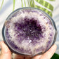 Amethyst Geode Cluster Bowl with Stand Healing Natural Crystal 712g