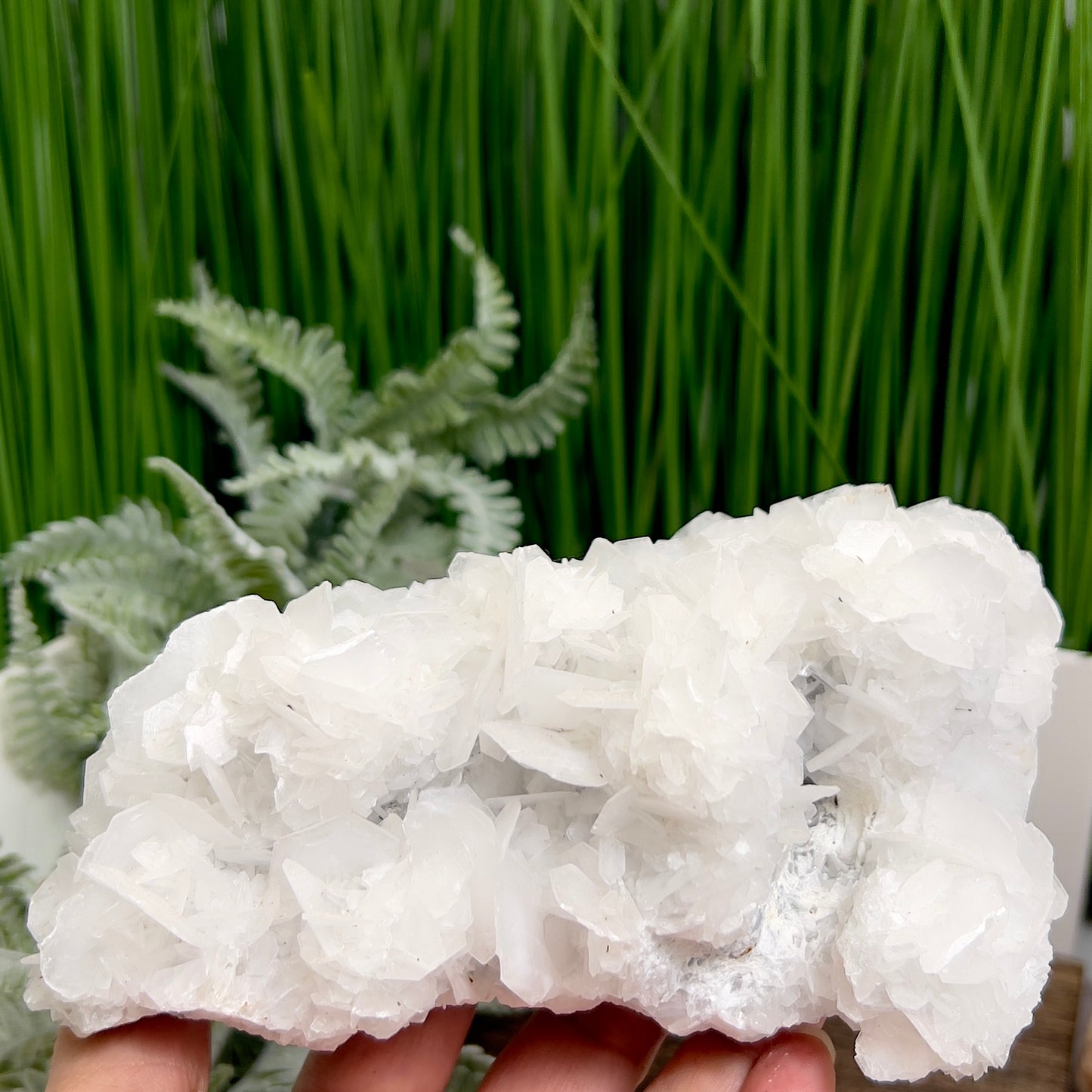 Rose White Calcite Raw Specimen Natural Mineral Crystal 966g