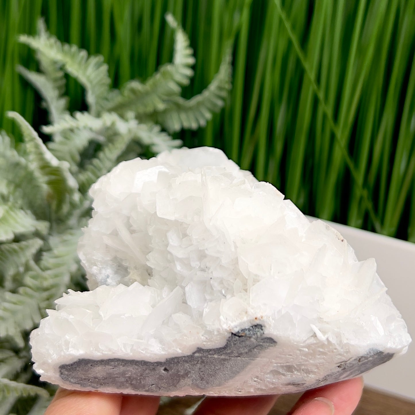 Rose White Calcite Raw Specimen Natural Mineral Crystal 966g