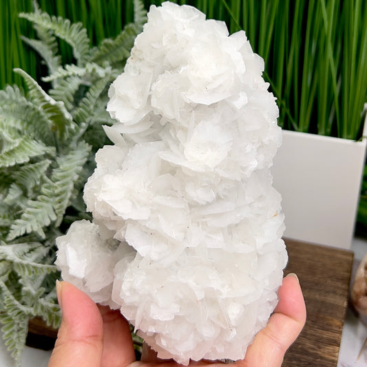 Rose White Calcite Raw Specimen Natural Mineral Crystal 966g