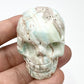 Blue Aragonite Skull 2 Inches Rare Hand Carved Crystal Carving