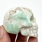 Blue Aragonite Skull 2 Inches Rare Hand Carved Crystal Carving