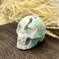 Blue Aragonite Skull 2 Inches Rare Hand Carved Crystal Carving