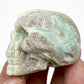 Blue Aragonite Skull 2 Inches Rare Hand Carved Crystal Carving