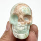 Blue Aragonite Skull 2 Inches Rare Hand Carved Crystal Carving