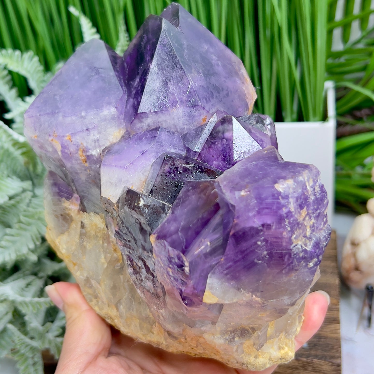 Amethyst Cluster with Stand Natural High Quality Raw Crystal 2452g