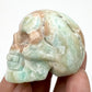 Blue Aragonite Skull 2 Inches Rare Hand Carved Crystal Carving