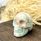 Blue Aragonite Skull 2 Inches Rare Hand Carved Crystal Carving