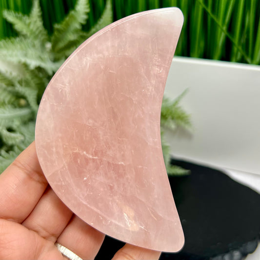 Rose Quartz Moon Crescent Bowl Crystal 156g