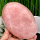 Rose Quartz Pink Large Oblong Bowl Healing Crystal Carving 1076g