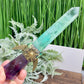 Fluorite Ametrine Wand Sward Manifesting Crystal Carving 288g 211mm