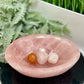 Rose Quartz Pink Large Oblong Bowl Healing Crystal Carving 1076g