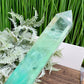 Fluorite Ametrine Wand Sward Manifesting Crystal Carving 288g 211mm