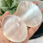 Satin Spar Selenite Palm Stones Worry Large Meditation Crystals Morocco