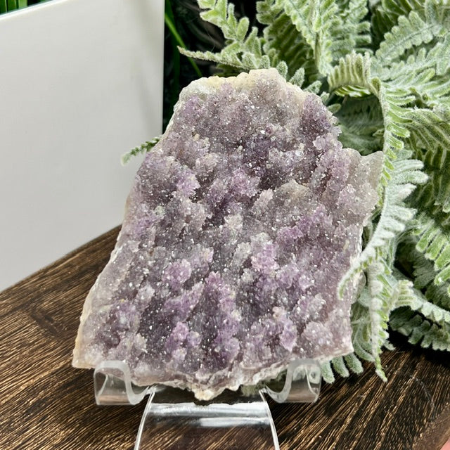 Amethyst Stalactites Cluster with Stand Raw Natural Crystal 179g