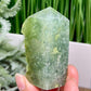 Prehnite with Epidote Tower Crystal Generator 142g