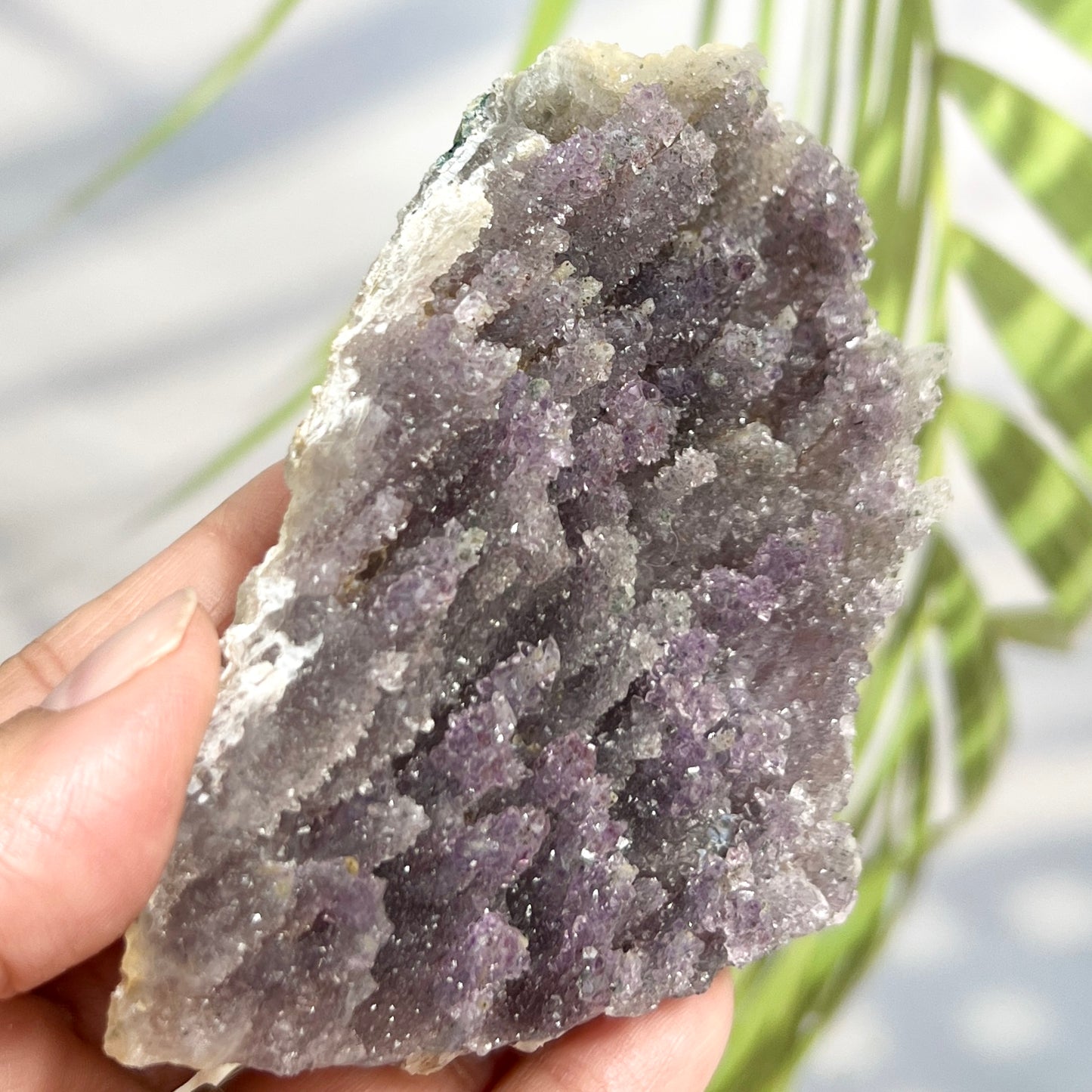 Amethyst Stalactites Cluster with Stand Raw Natural Crystal 179g