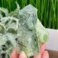 Prehnite with Epidote Tower Crystal Generator 230g