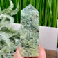 Prehnite with Epidote Tower Crystal Generator 230g