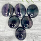 Rainbow Fluorite Palm Stone Crystal Healing Natural Worry Meditation Gemstone