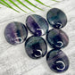 Rainbow Fluorite Palm Stone Crystal Healing Natural Worry Meditation Gemstone