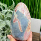 Ocean Sea Jasper Pink Free Form Flame Crystal Carving 722g