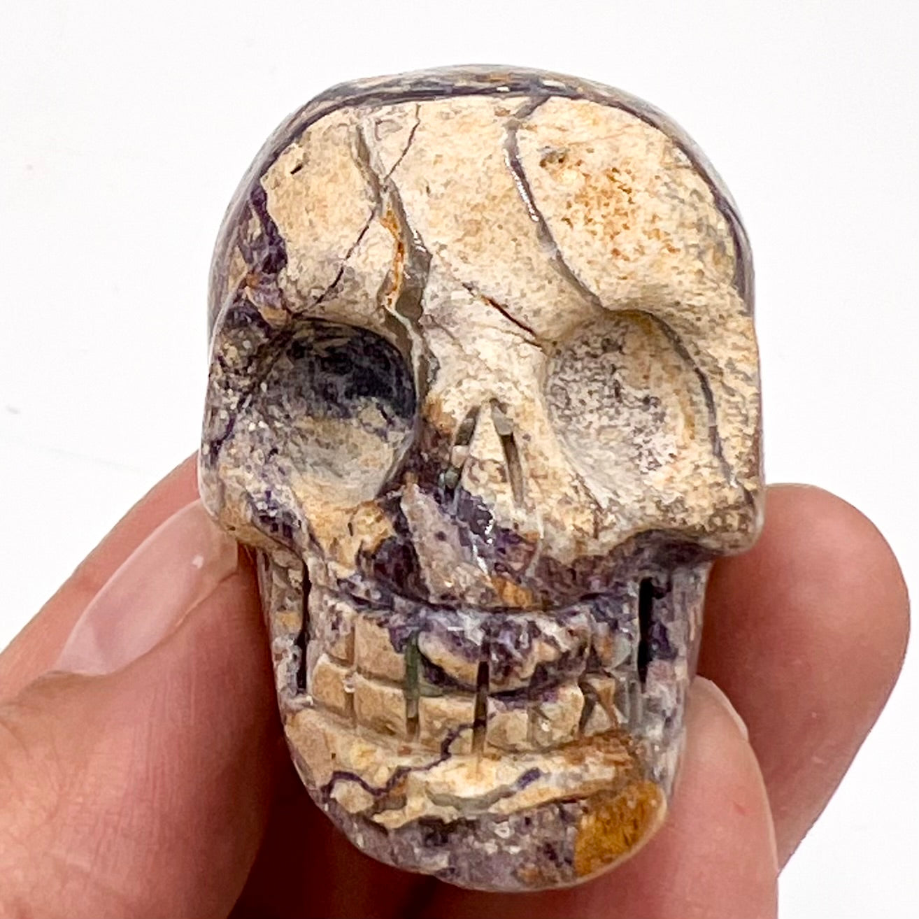 Brecciated Jasper Skull 2 Inches Hand Carved Crystal Carving