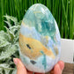 Ocean Sea Jasper Free Form Flame Crystal Carving 748g