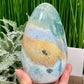 Ocean Sea Jasper Free Form Flame Crystal Carving 748g