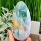 Ocean Sea Jasper Free Form Flame Crystal Carving 748g