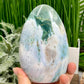 Ocean Sea Jasper Free Form Flame Crystal Carving 748g